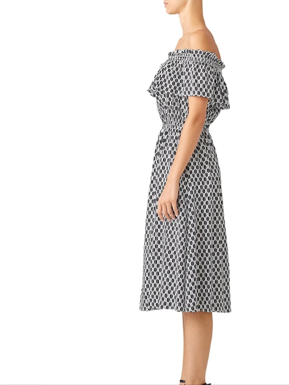 NWT kate spade Arrow Striped Rayon Dress Medium Knee Length - Picture 3 of 13